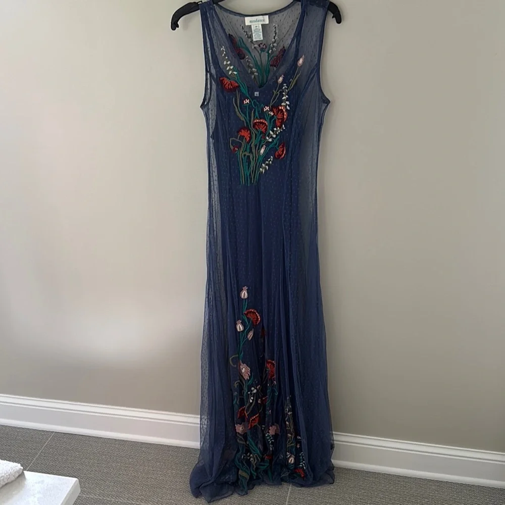 Sundance Blue Sleeveless Sheath Maxi Dress XS - Picture 2 of 4